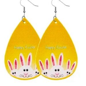 Yellow Easter Bunny Earrings